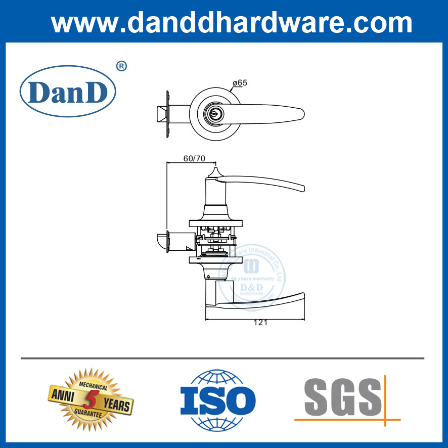 Sents de verrouillage de porte extérieurs matériel de porte commerciale Lockset-DDLK005