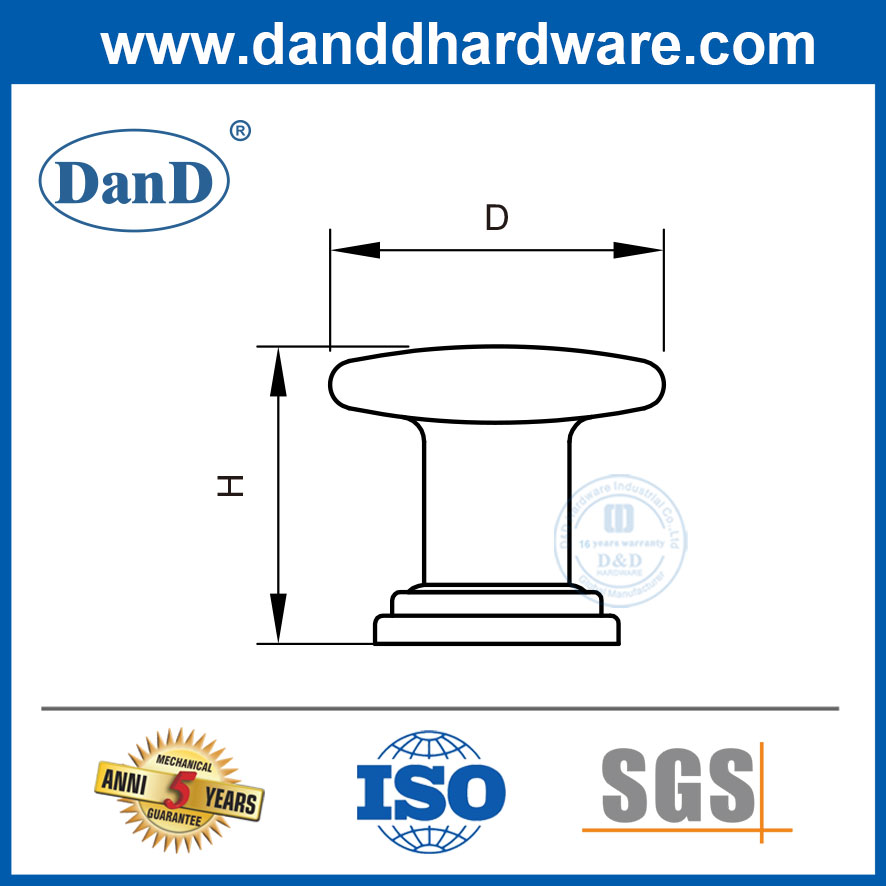 Boutons de tiroir de cuisine en laiton Boutons de porte de commode en acier inoxydable-DDFH049