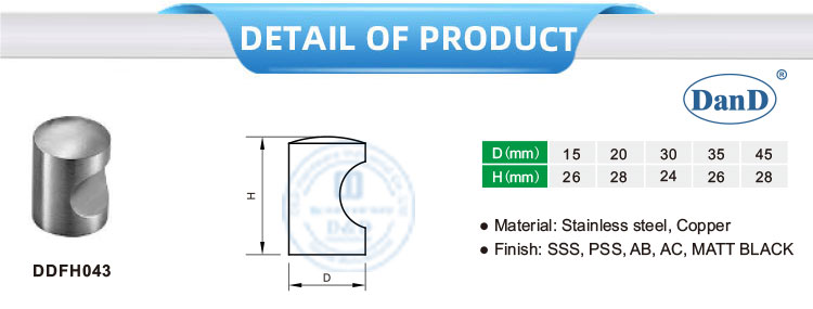 Tirages et boutons de l'armoire