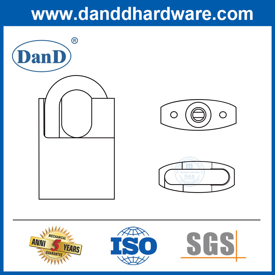 Acier inoxydable 60 mm Sécurité de taille différente Meilleurs cadenas pour les unités de stockage-DDPL006