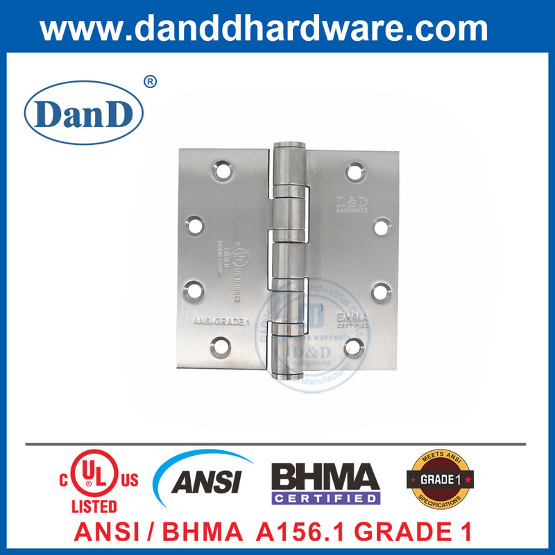 5 pouces ANSI BHMA GRADE 1 BALING REURING PARTE principale Hinge-DDSS001-ANSI-1-5X5X4.8