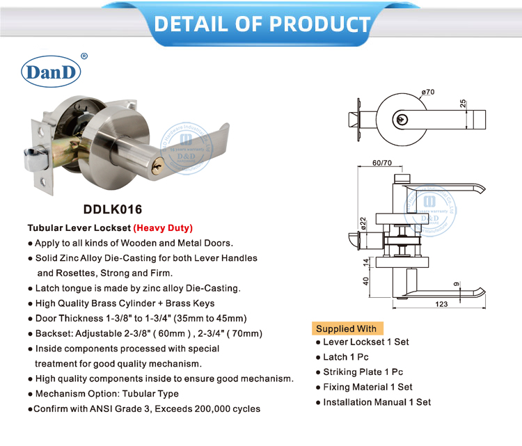 Settle de verrouillage de porte en bois
