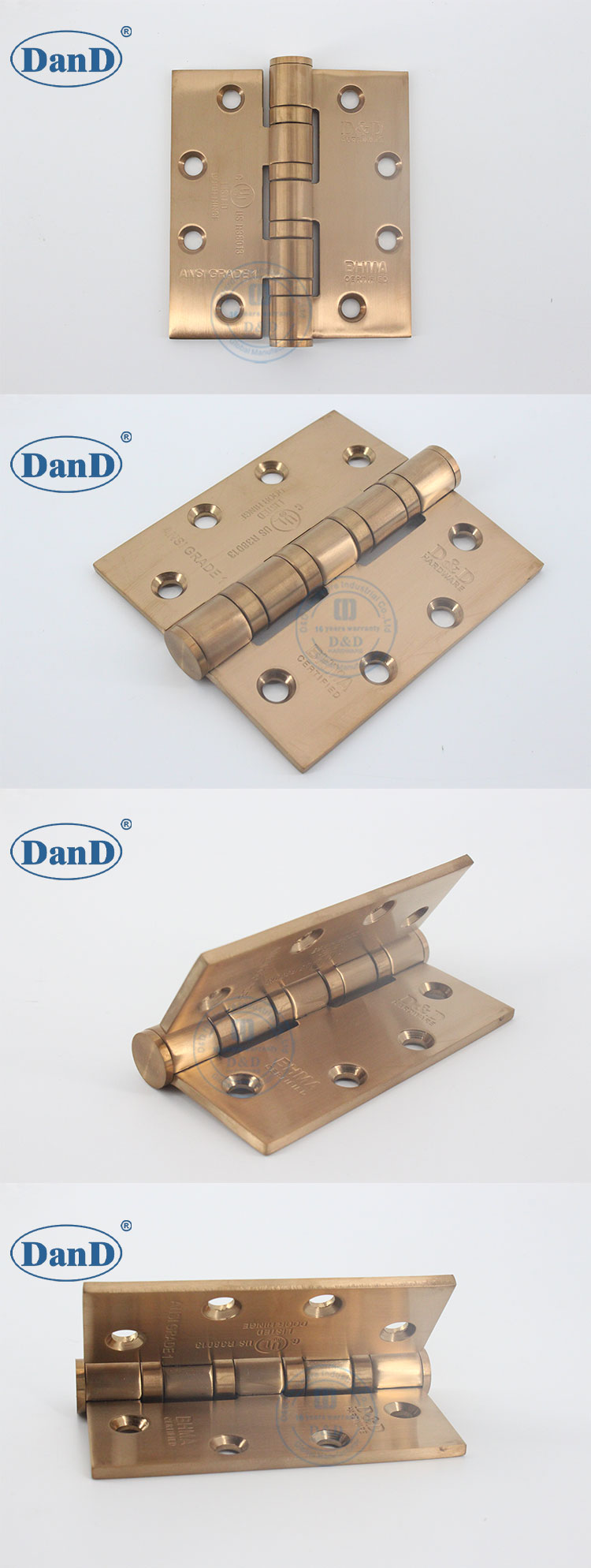 Hinges de porte en bois