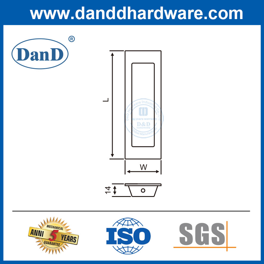 L'armoire de cuisine en laiton antique tire le tiroir en acier inoxydable Pull Hardware-DDFH009-B