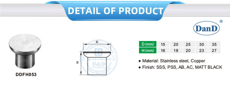 Boutons de traction de l'armoire