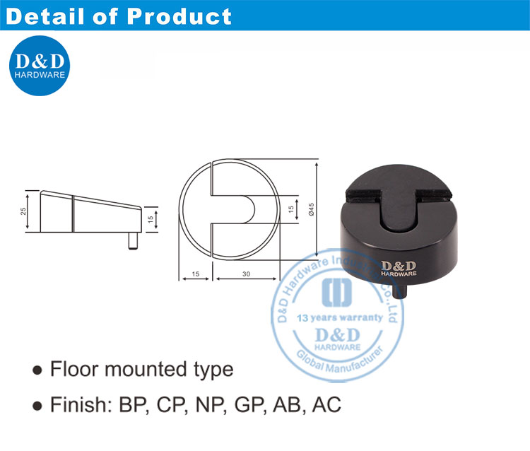 Matt Black Door Stop