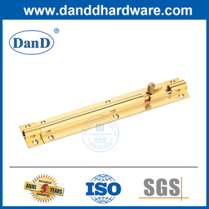 Boulon plat verrouillable en laiton Verrouillage plat 6 pouces Gold Lock Fabricant-DDDB016