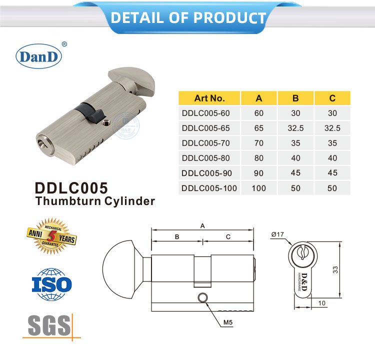 Cylindre de verrouillage avec incendie