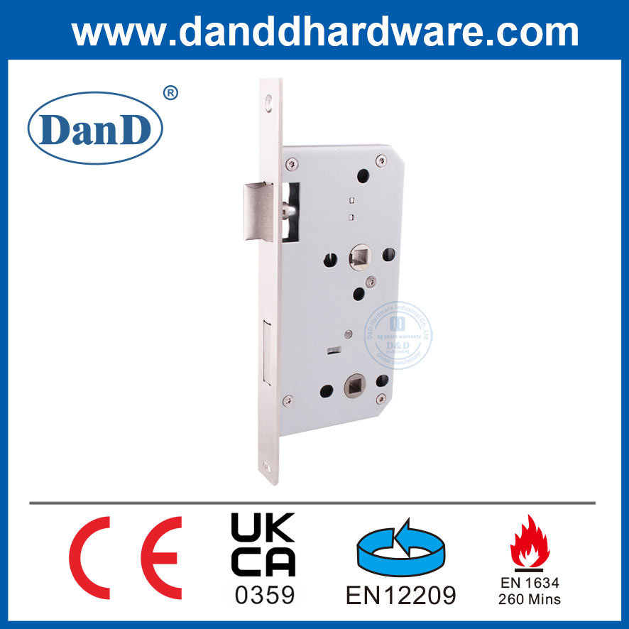 EN12209 Porte de sécurité européenne salle de bain en acier inoxydable Mortise Lock Body-DDML012-5578