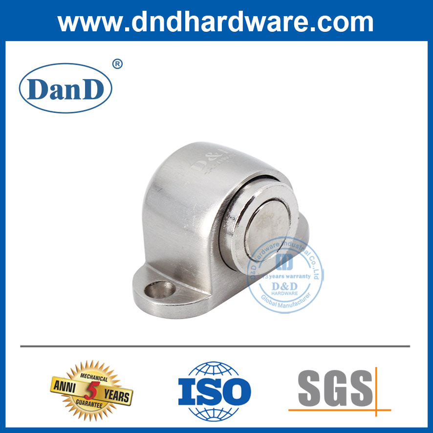 Arrêt de porte intérieure moderne zinc en alliage de plancher magentique pour la porte en bois-DDDS031