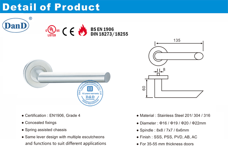 Poign&eacute;es de porte internes-d et d mat&eacute;riel D et D