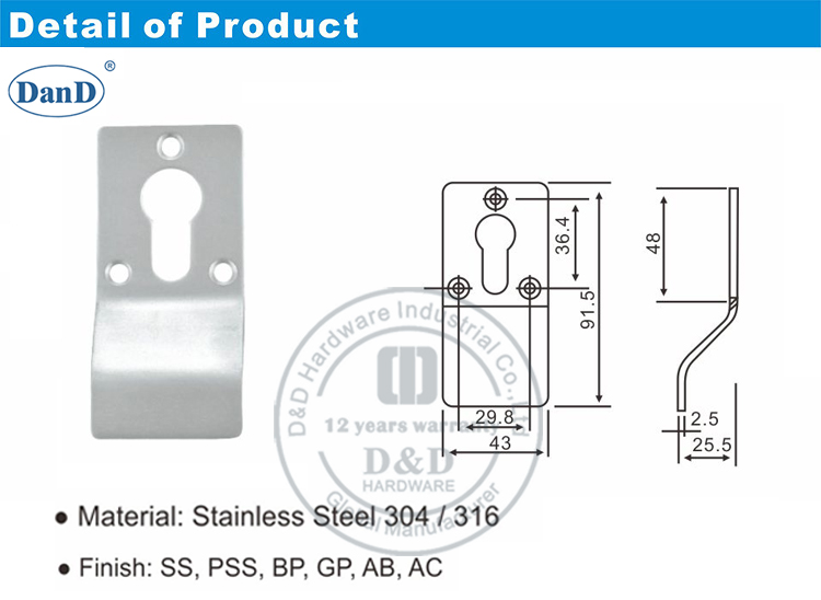 Grade304 Pull-D de porte-d et d quincaillerie