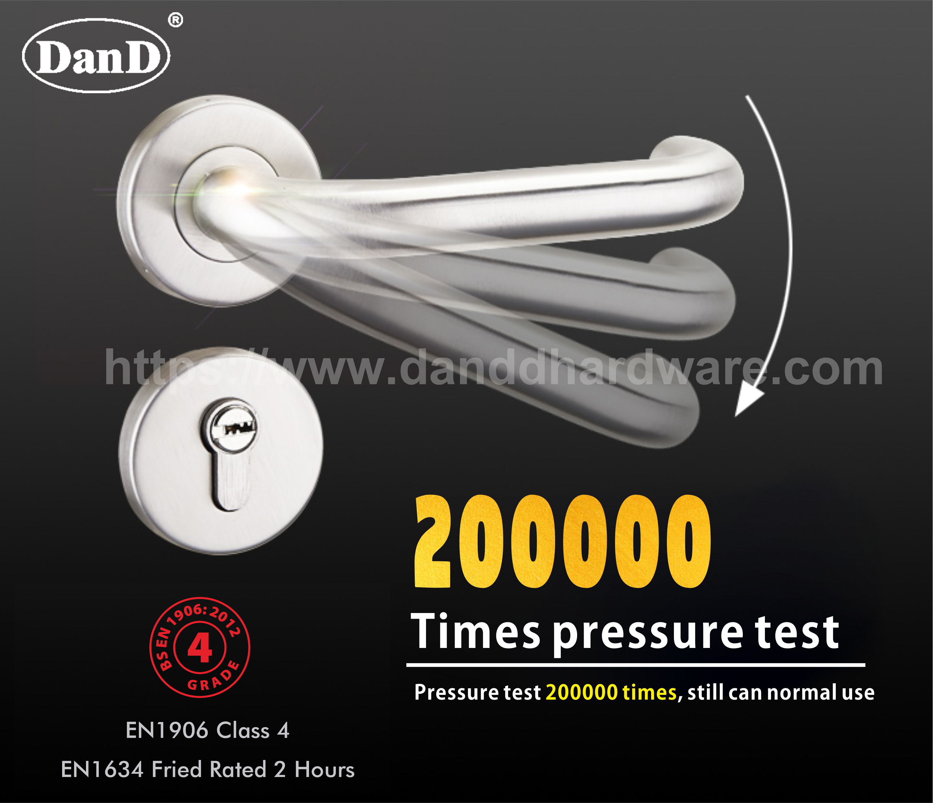 EN1906 Handle de porte en acier inoxydable et D