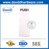 Plaque de signe en acier inoxydable de haute qualité pour Push-DDSP005