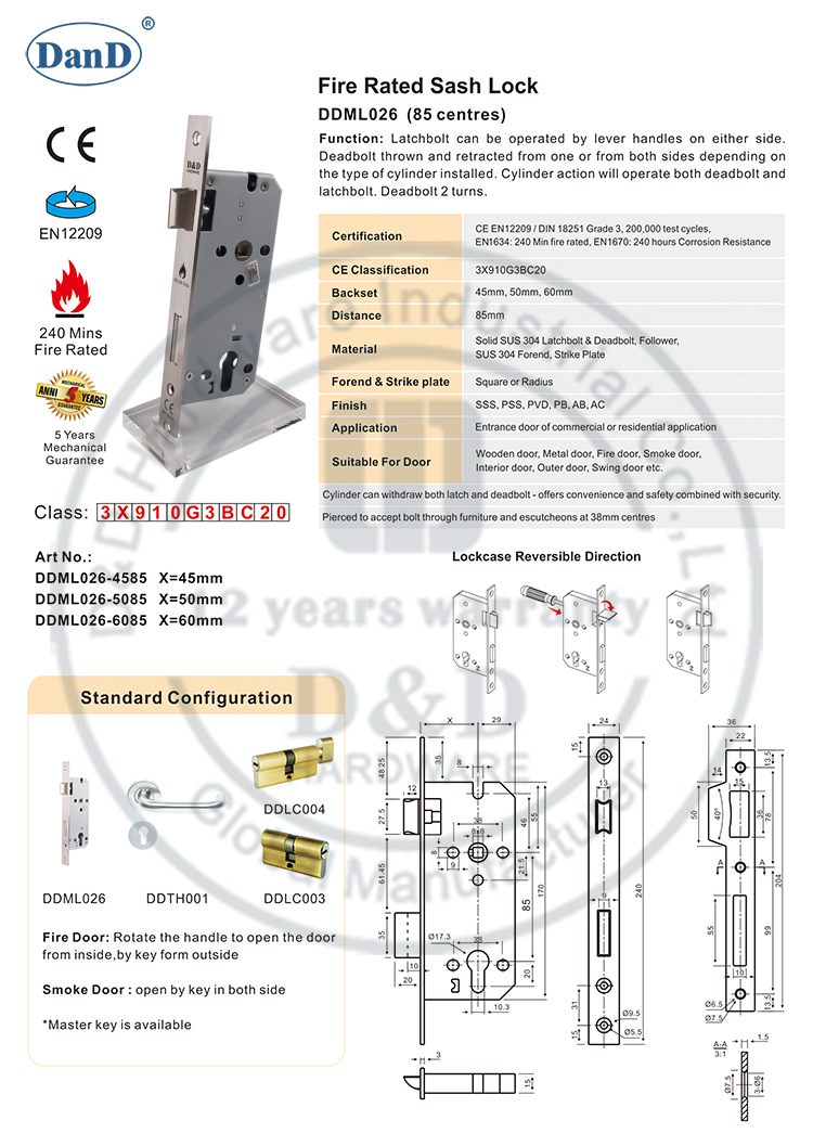 Verrouillage de la porte ext&eacute;rieure-d et mat&eacute;riel D