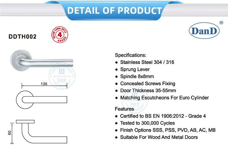 Poign&eacute;es de levier de porte