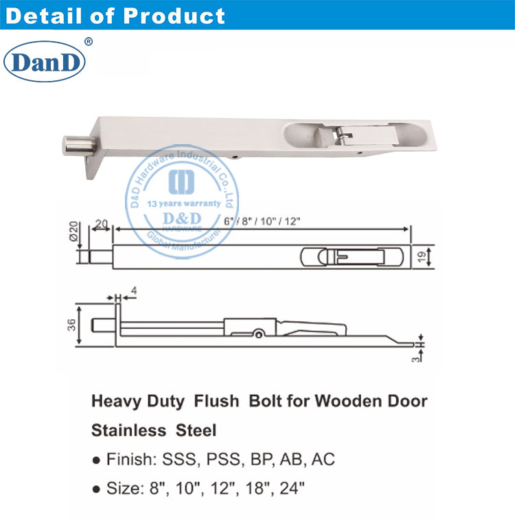Boulon de porte robuste-DDDB001