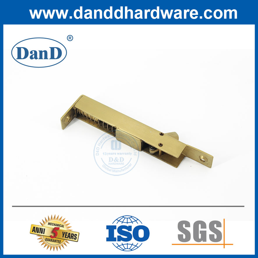 SUS304 Gold Spring Sideways Lock de boulon de porte automatique pour la sortie publique Entrée-DDDB023