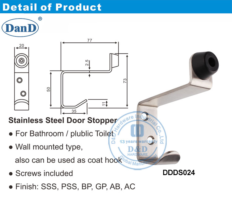 Bouchon de crochet de porte