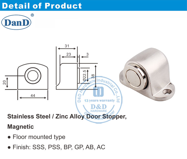 Bouchons de porte magn&eacute;tique