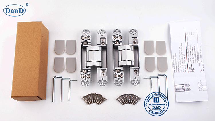 Silver Heavy Duty Hidden Door Hinge-D et D Hardware-40kg