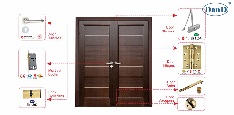 Halte de la porte en laiton et de la quincaillerie D
