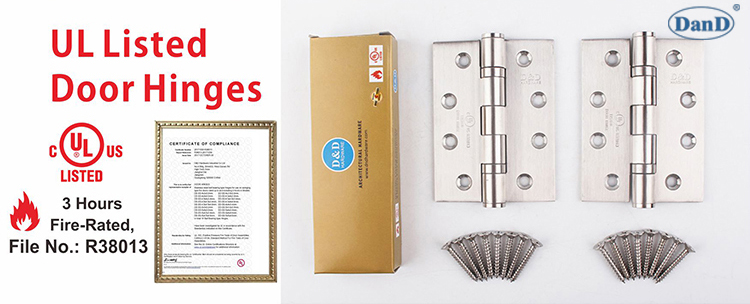 UL r&eacute;pertori&eacute; 10C Hinge-D de porte-D et D