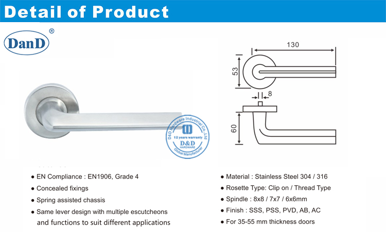 Porte de passage commercial Lever-d et D mat&eacute;riel