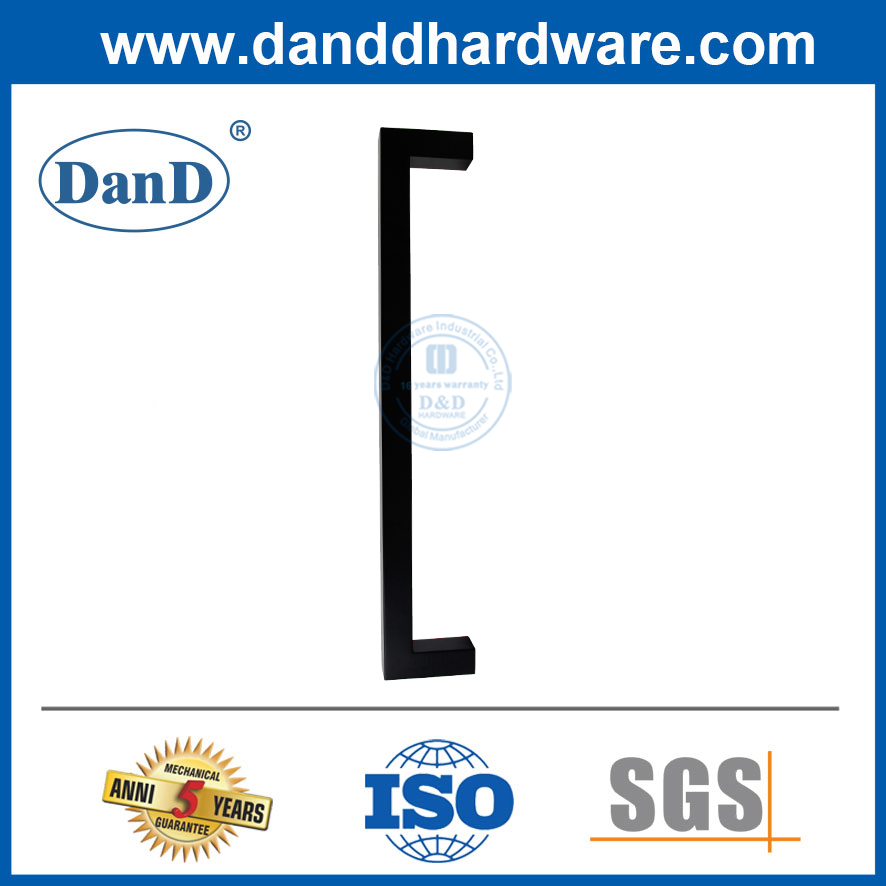 Porte d'entrée en acier inoxydable Poil à la porte en verre noir Handle-DDPH034