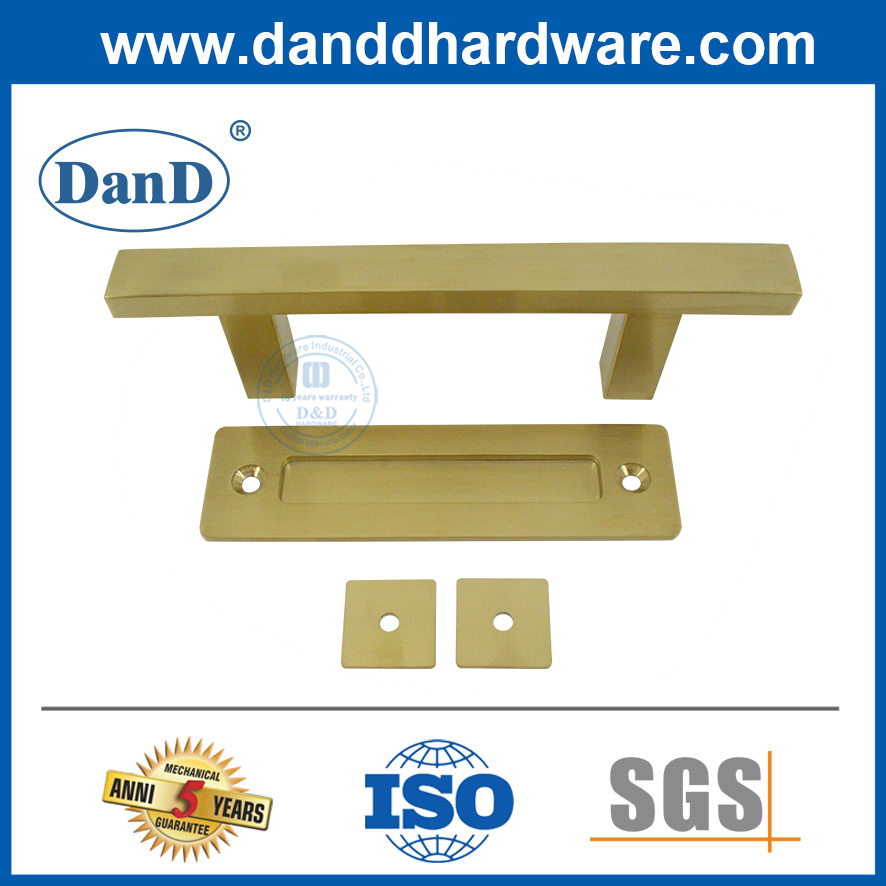 Brasse en laiton en acier inoxydable or extérieur extérieur de la grange coulissante