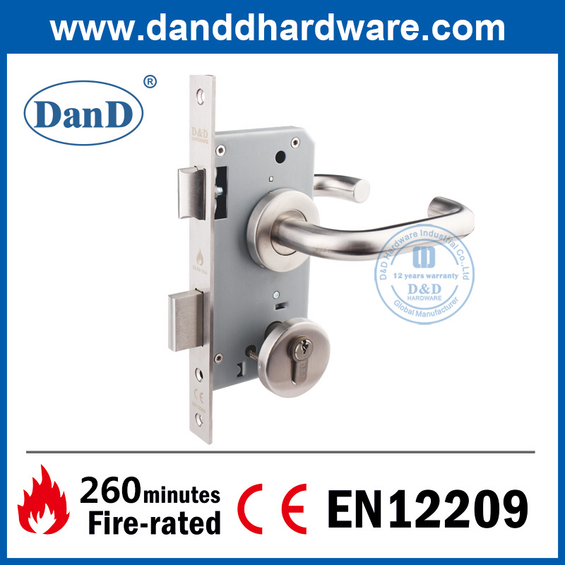 Double porte en acier à porte simple verrouillage de porte de barre de panique avec CE Mortise Lockset-DDPD038