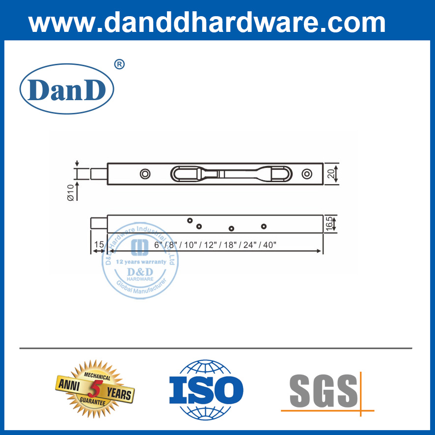 Boîte de type boîte en acier inoxydable pour les portes à double rabais-DDDB008