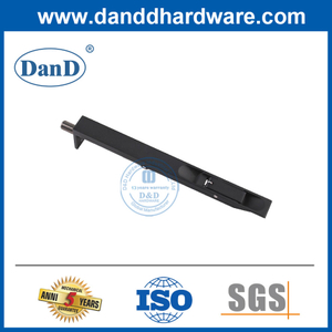 Boulage de porte noire lourde pour porte en bois en acier inoxydable-DDDB001