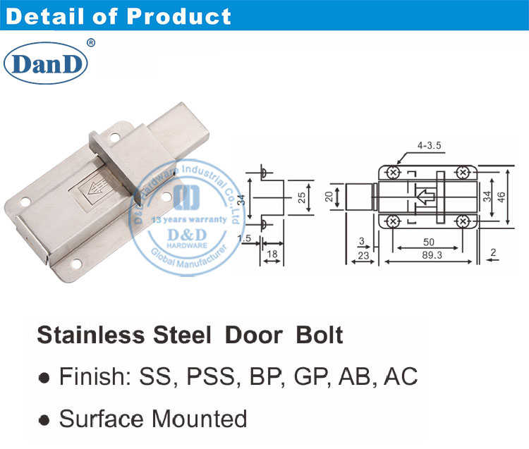 boulon de tour de porte