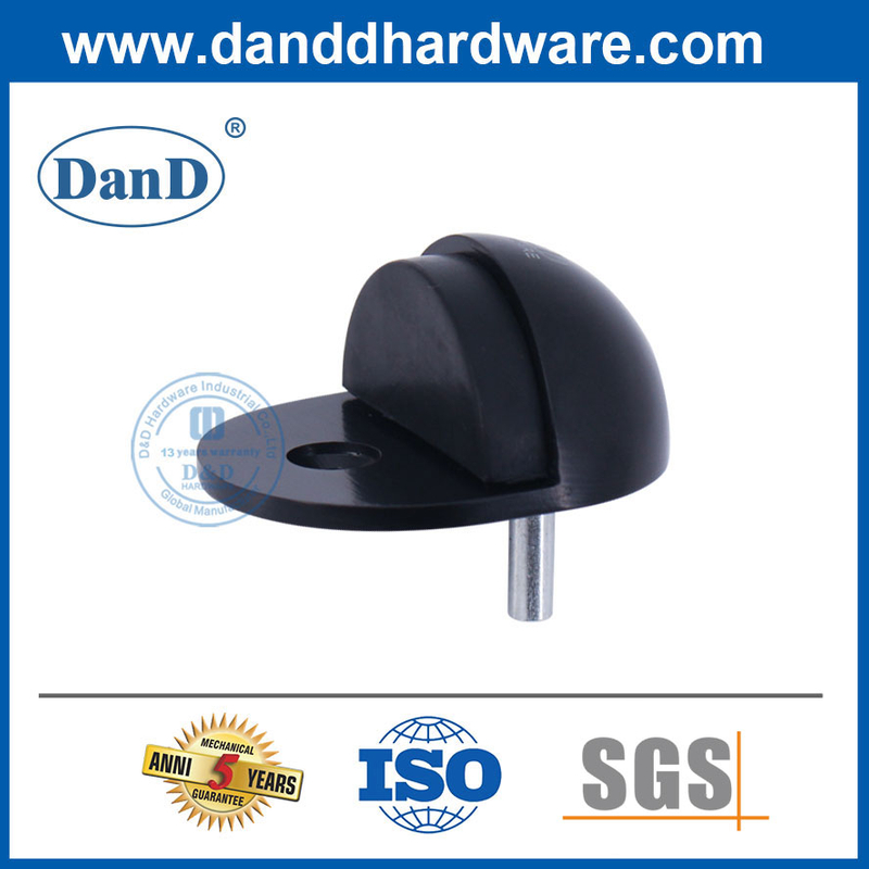 Porte d'entrée en acier inoxydable Arrêt de porte noire Stop Security-DDDS003