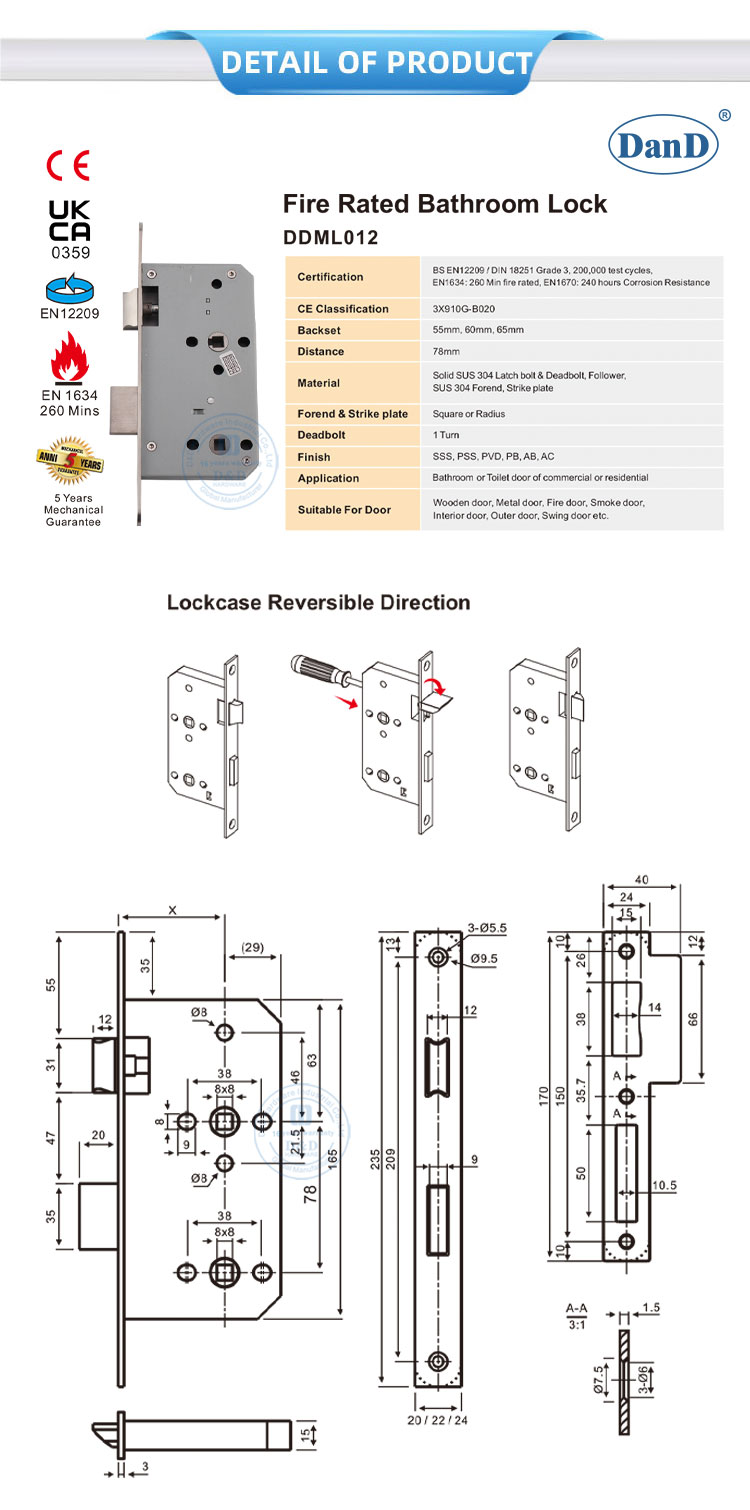Serrure de salle de bain
