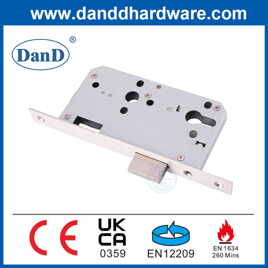 Certificat CE EN12209 Fire Classé SS304 Mortise Dead Bolt Lock pour Fire Door-DDML013-6072