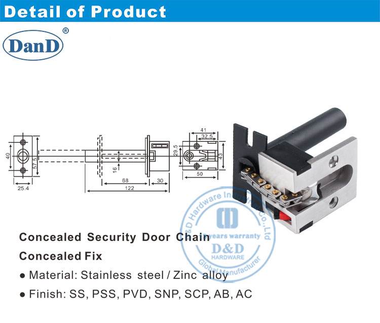 Serrure de cha&icirc;ne sur la porte