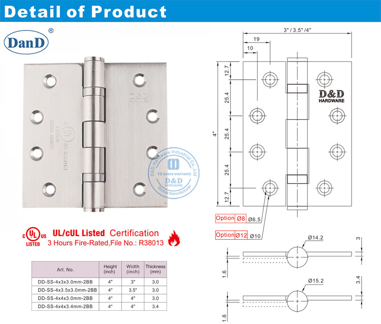 Hinges de porte ext&eacute;rieures