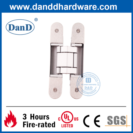 180 degrés Allable Allable Alliage 3D Porte invisible Hinge-DDCH008-G40