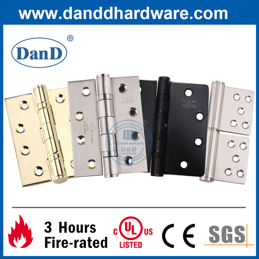 UL ANSI Grade 1 en acier inoxydable 304 Silver Fire Heavy Door Hinge-DDSS001-ANSI-1