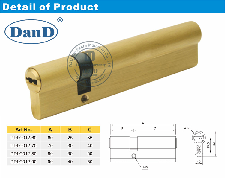 Mat&eacute;riel de verrouillage double cylindre offset double cylindre
