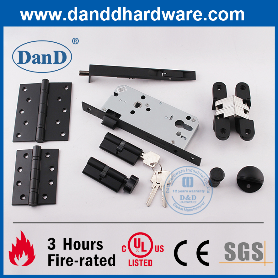 3D Black Zinc Allable Réglable Réglable Duty Dutal Minged Hinge-DDCH008-G80