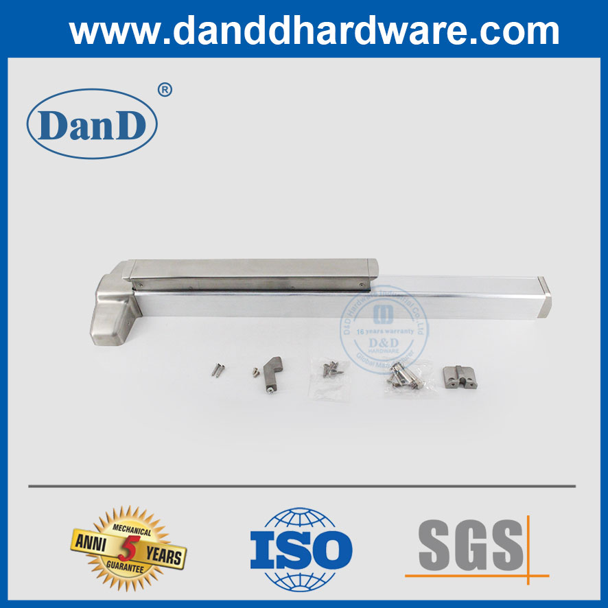 Morttise Lock en acier inoxydable et en aluminium Panique de panique pour les portes doubles-ddpd302