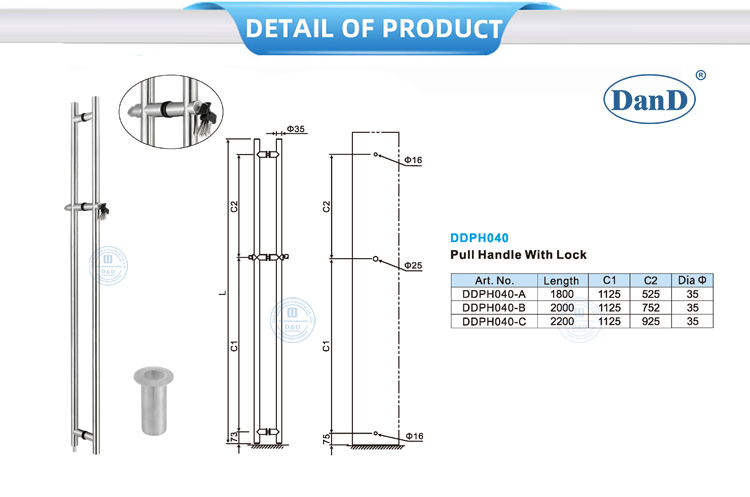 Tirez la poign&eacute;e de la porte avec verrouillage