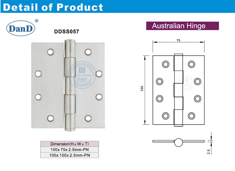 Hinges de porte interne