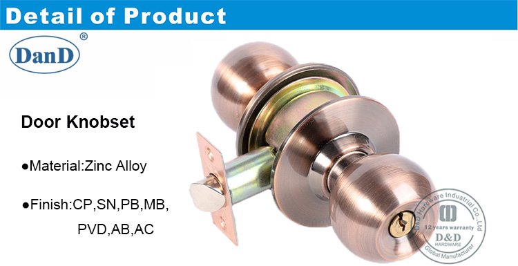 Locksset de porte pour le mat&eacute;riel de porte en bois-DDLK055-D et D