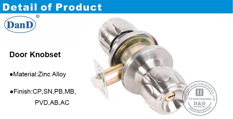 Mat&eacute;riel de zinc alliage knobset-ddlk044-d et d
