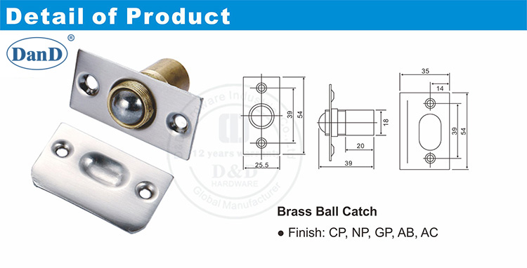 Catch de porte pour la chambre &agrave; coucher D et D Hardware