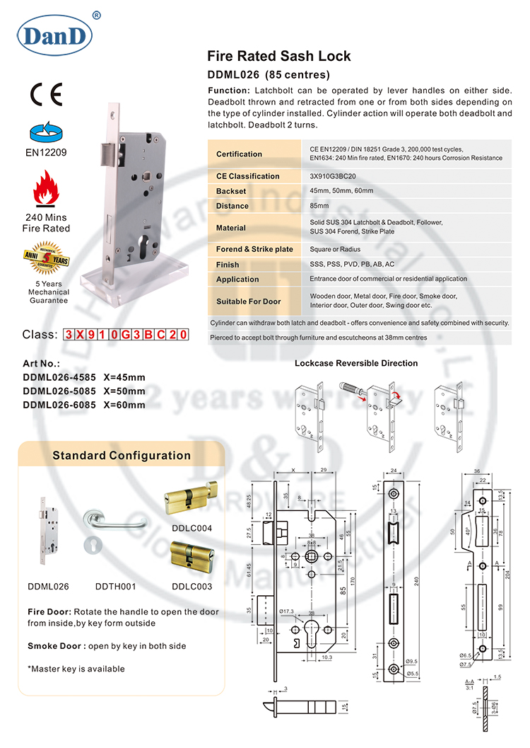 Verrouillage de porte d'entr&eacute;e et mat&eacute;riel D